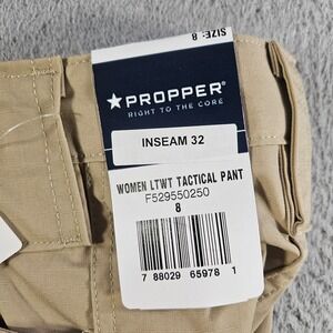 NEW Propper Lightweight Tactical Pants Women Khaki Size 8 Inseam 32